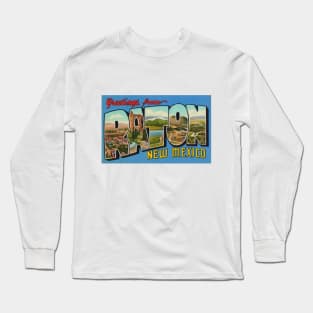 Greetings from Raton New Mexico, Vintage Large Letter Postcard Long Sleeve T-Shirt